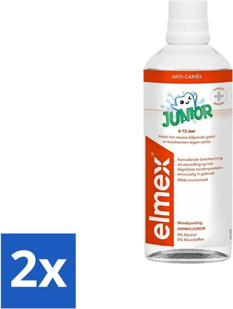 Offerta Elmex Junior 400 ml x2 - Risparmio e Protezione Denti 5-12 Anni