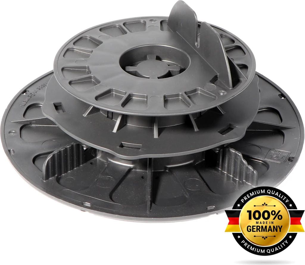 1 Karton Justierbarer Balkenlager Premium mit Gefälleausgleich bis zu 5 % für Holz WPC Aluminium : 57–70 mm / 52 Stück