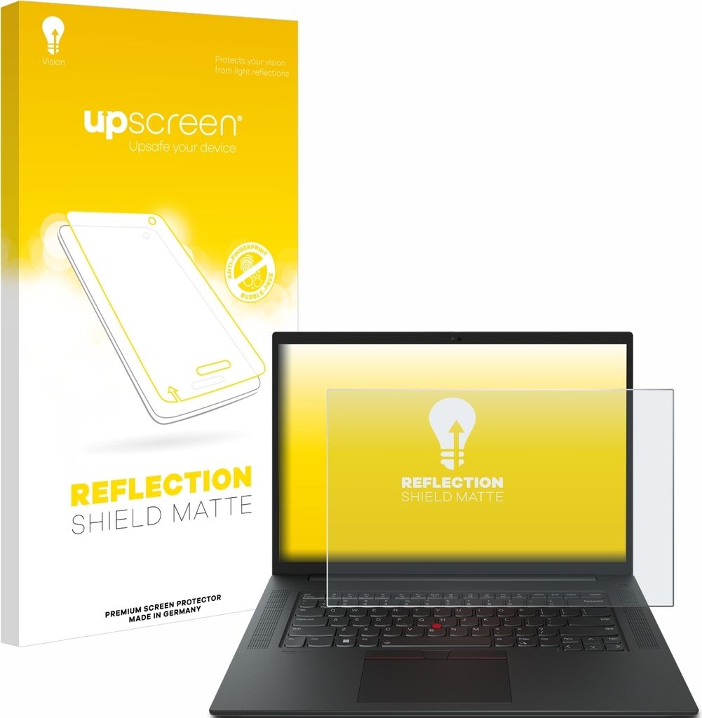 upscreen Schutzfolie für Lenovo ThinkPad P1 Gen 6 16" Displayschutz Displayschutzfolie Folie Matt Entspiegelungsfolie
