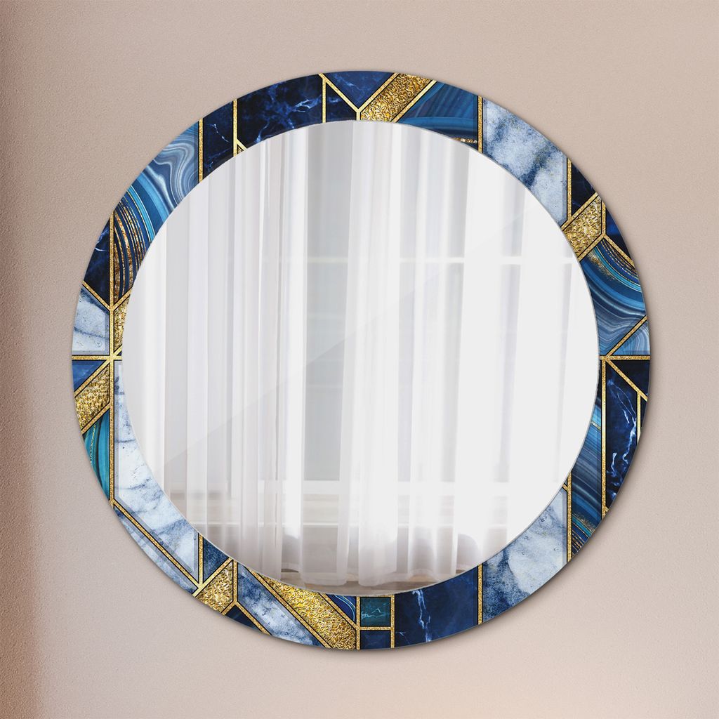 Spiegel - Mirror zum Wandspiegel Schlafzimmer – Schminkspiegel- modern marmor- Ø80cm