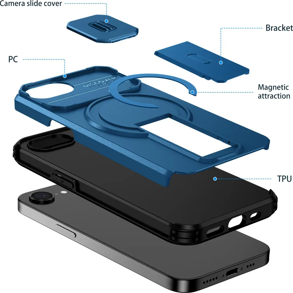 Custodia iPhone 16e Blu Anti-Urto: Protezione Bambini e Cadute - 2
