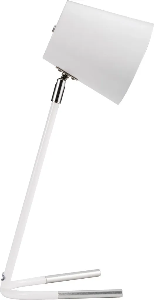 Lampe de bureau Pauleen True Ally E14 20W Blanche et Argent pour Travail