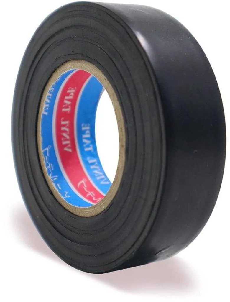 Ruban isolant électrique noir 25mm x 15,5m pour intérieur et extérieur