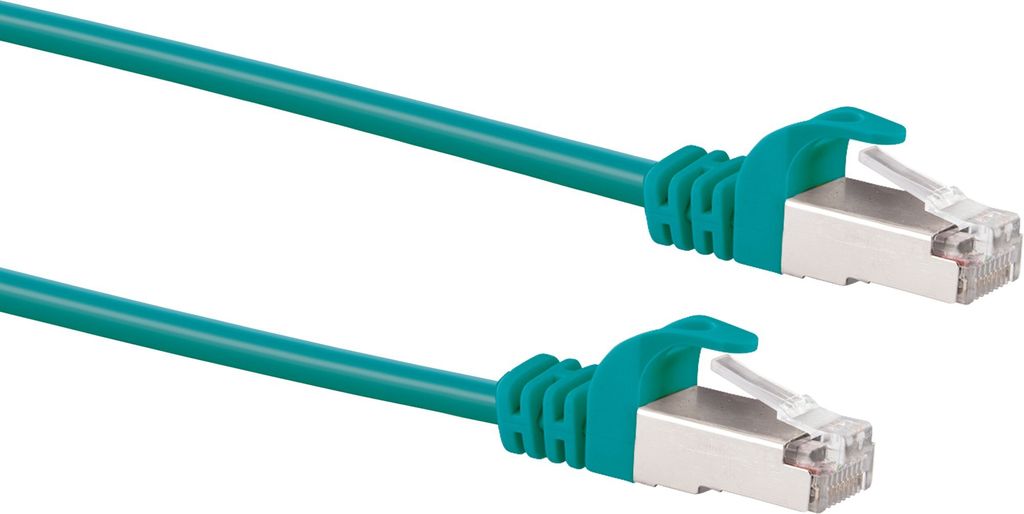 Schwaiger CAT6 Netzwerkkabel SF/UTP Ste/Ste 2,00m türkis