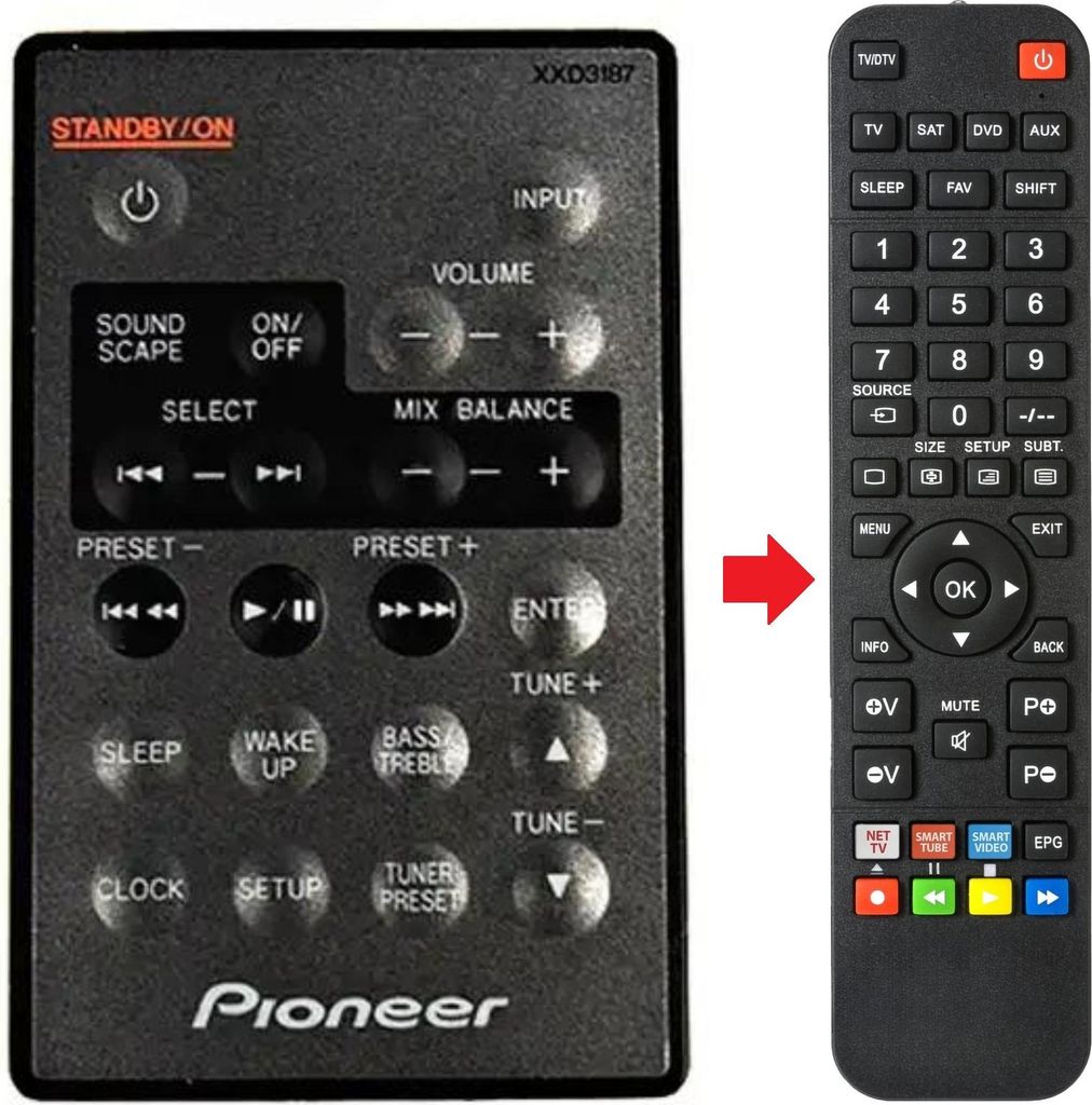 Fernbedienung geeignet für PIONEER XW-NAS5 | XWNAS5