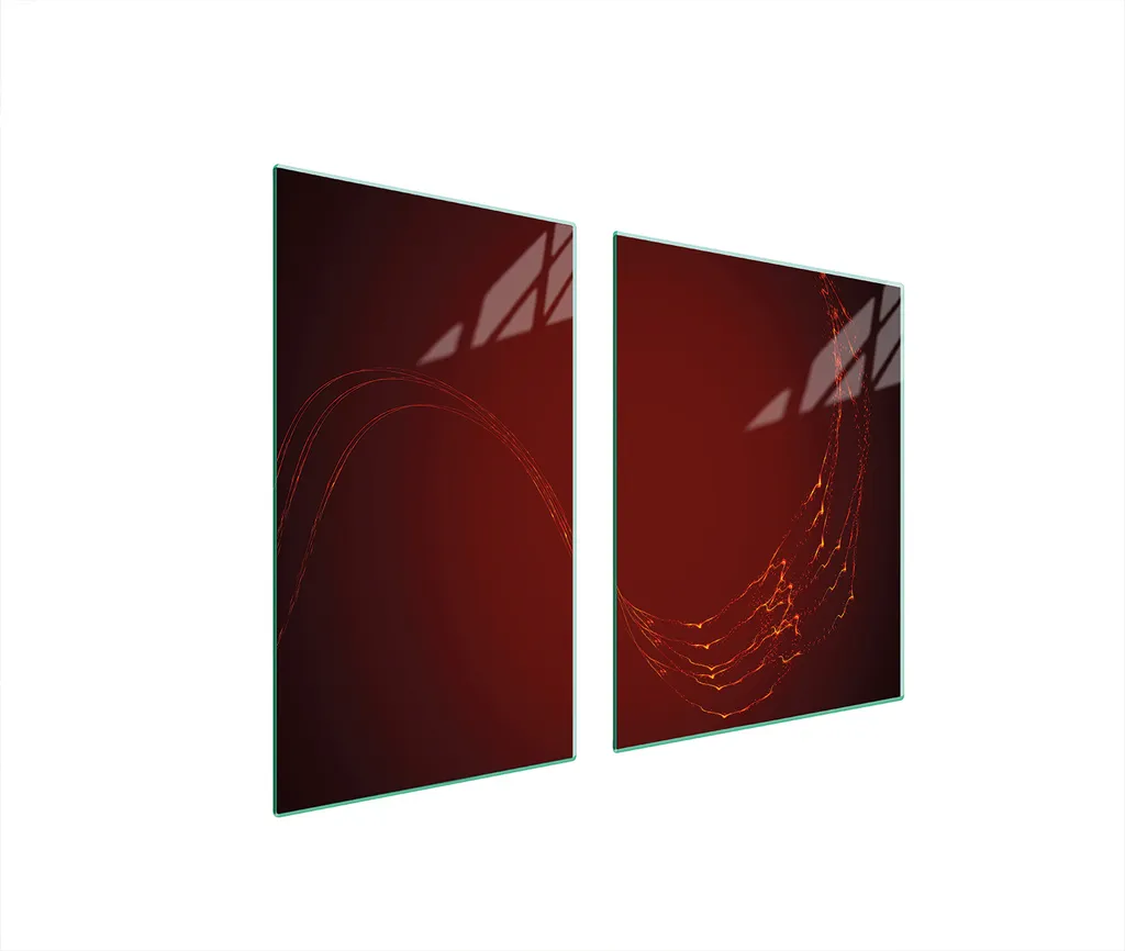 Piastre Copri Fornello 100x52 cm in Vetro Ceramica Rosso | Tagliere