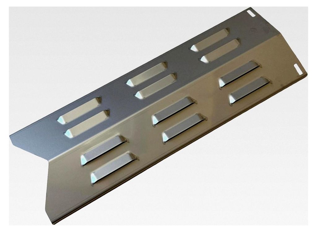 Edelstahl Brennerabdeckung für Klarstein Luciver 2.0 T - Maße: LxBxH 37,2 x 13 x 2 cm (Bitte vor dem Kauf prüfen!) - 1 Stück Flammenverteiler B...