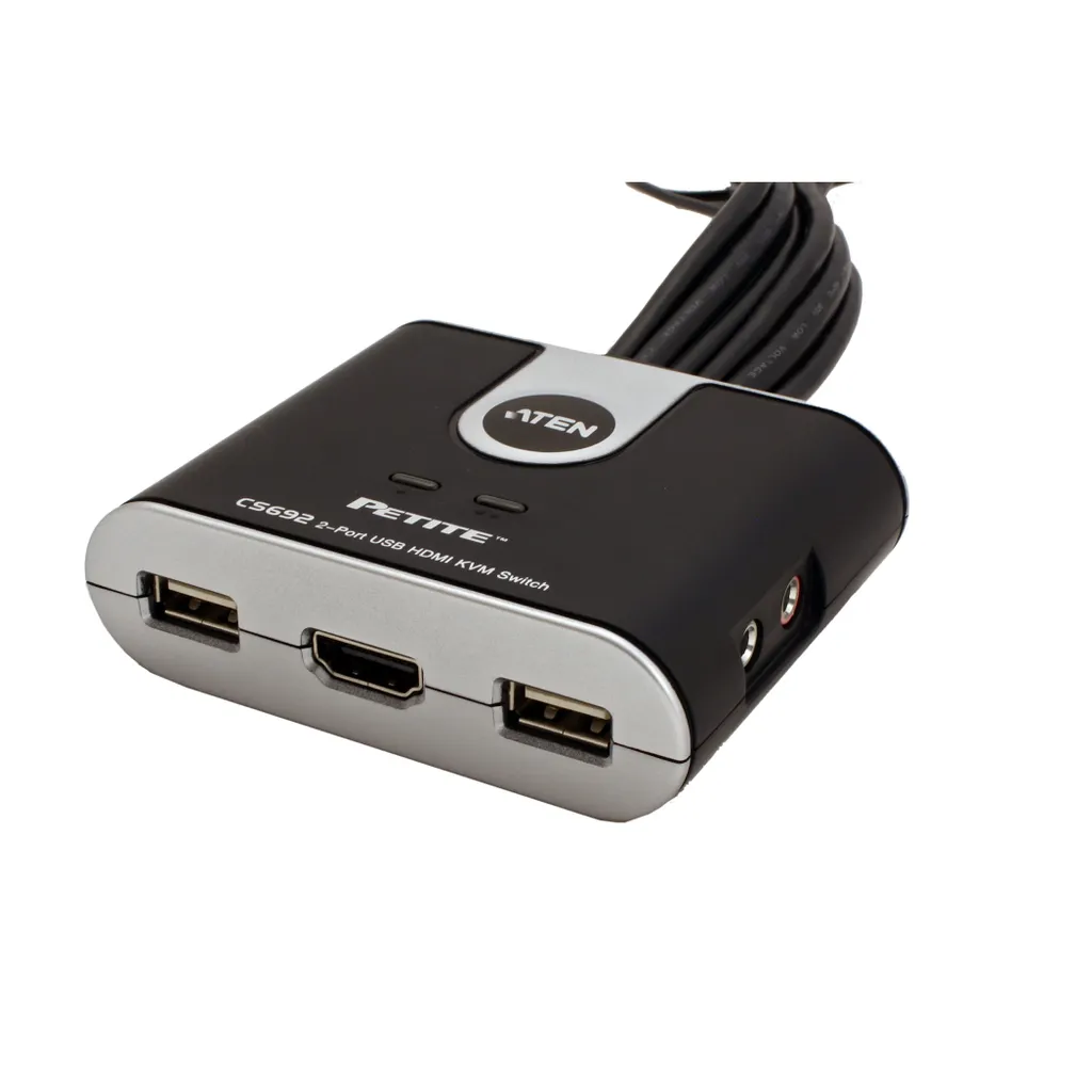Évitez les Câbles : Switch KVM ATEN CS692 pour 2 Ordinateurs HDMI USB