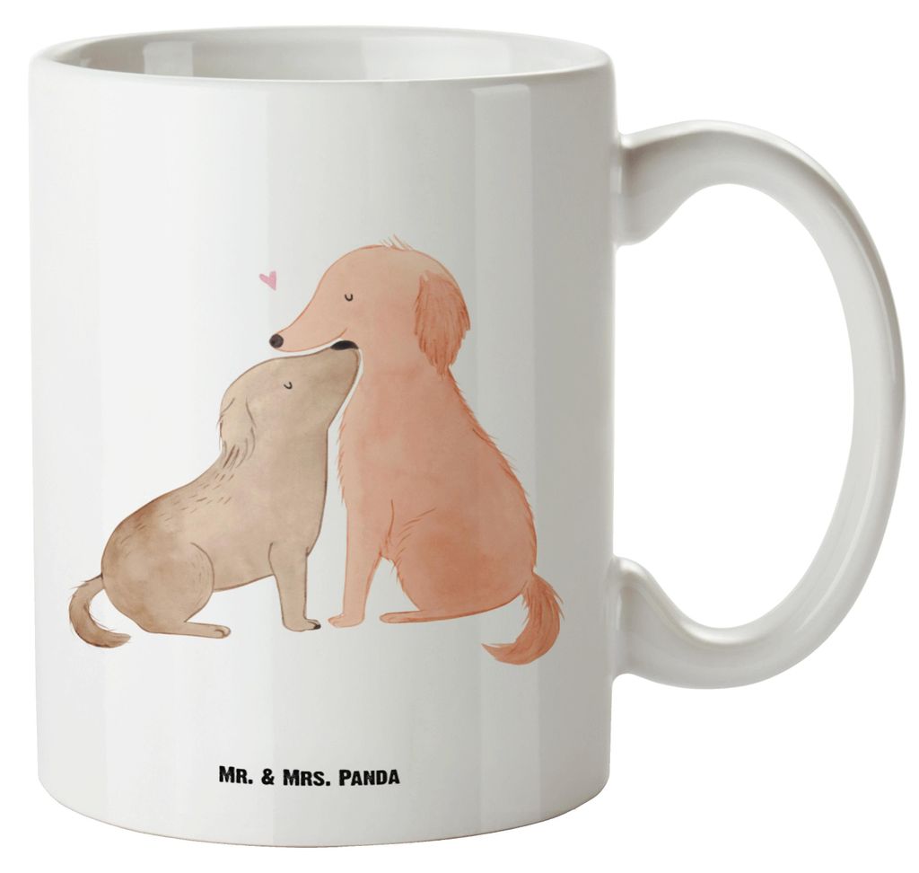 Mr. & Mrs. Panda Pott Hunde Liebe - Weiß - Geschenk, Kuscheln, steingut tasse, Herz, Teepott, Haferl, Sprüche, Keramiktasse, Vertrauen, Kaffeepot...