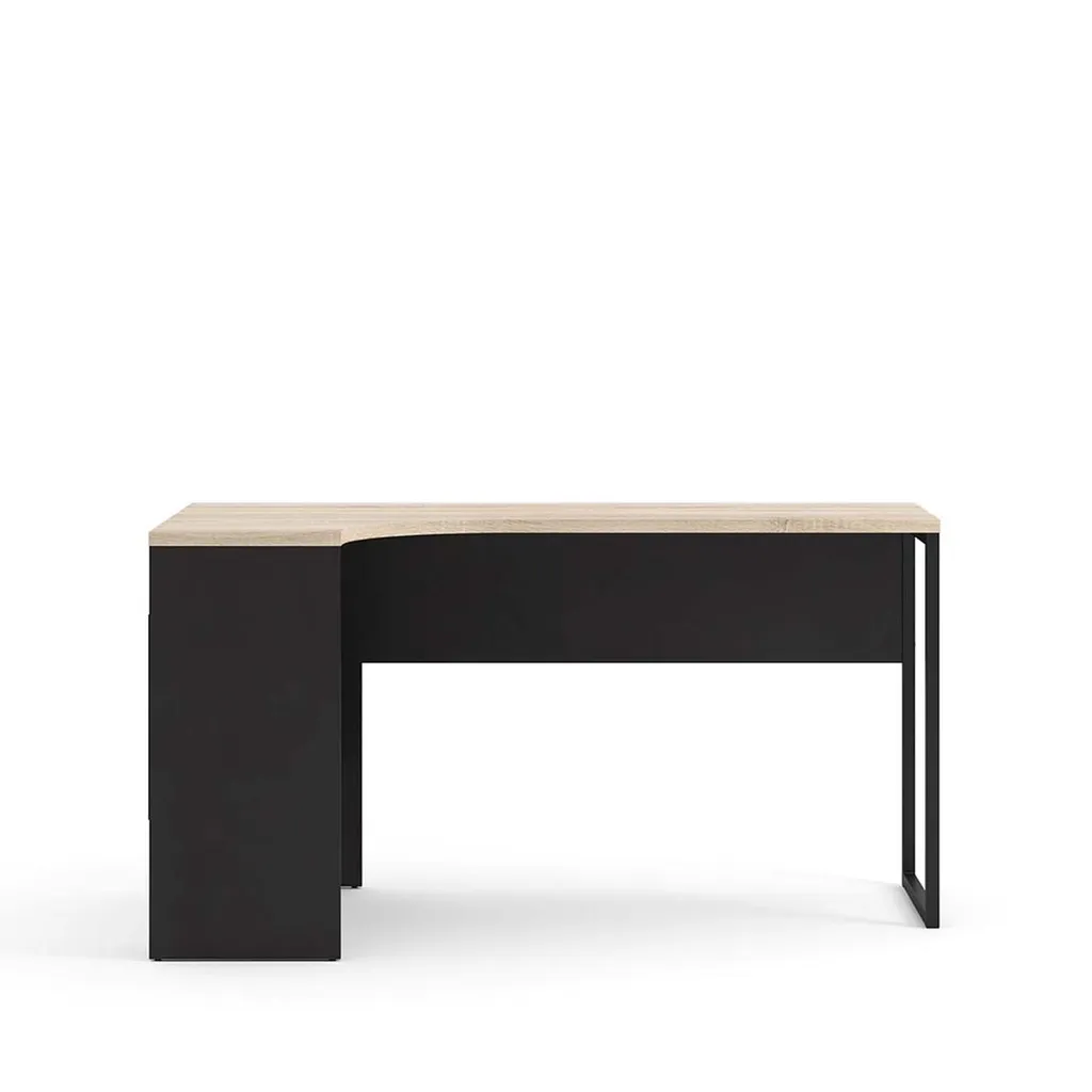 Bureau gain de place noir et chêne - Solution bureau petit espace - 10