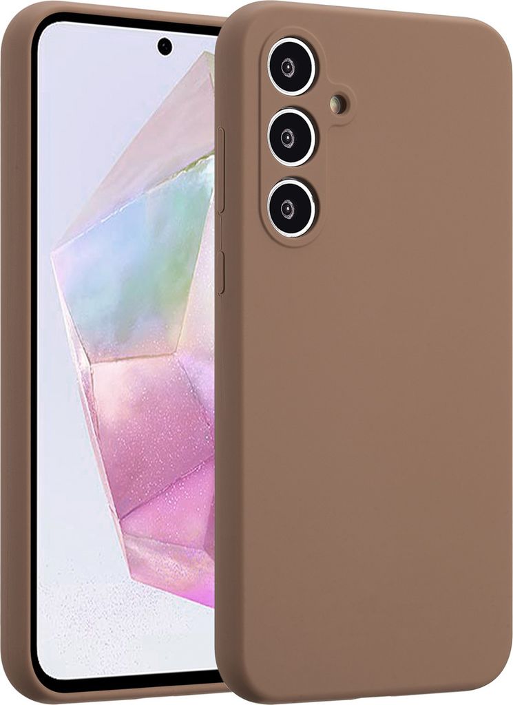 Accezz Liquid Silikoncase Samsung Galaxy A35 - Hellbraun