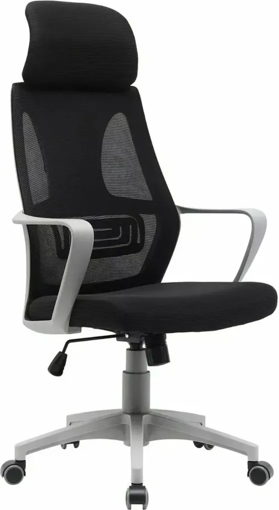 Chaise de bureau SENGA noir et gris - Siège ergonomique de travail