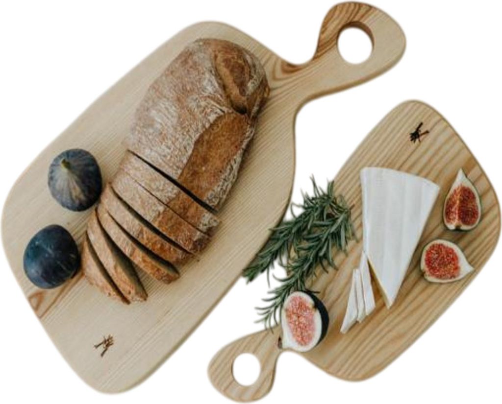 2 Stück Schneidebrett Esche groß