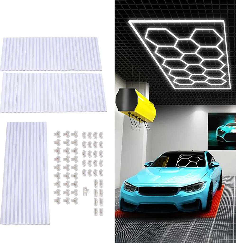 Éclairage LED garage puissant 86400lm fini les zones d'ombre 672W - 10