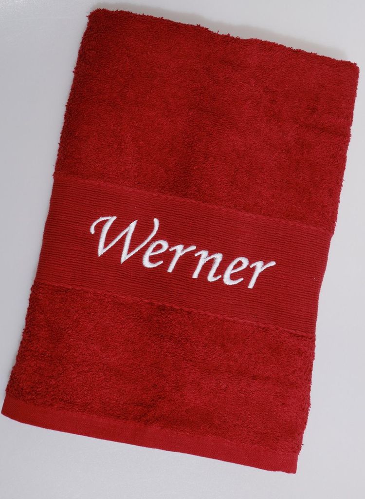 Personalisiertes Handtuch mit Namen und Wunschtext – Baumwollhandtuch bestickt – Geschenk für Kinder Damen Herren, Duschtuch Saunatuch 50x100 ...