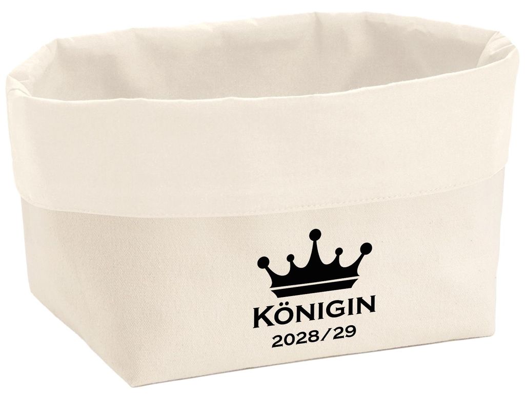 Huuraa Organizer Königin 2028/29 Krone Schüztenkönigin 8 Liter Large Canvas Baumwolle Utensilo Geschenkidee