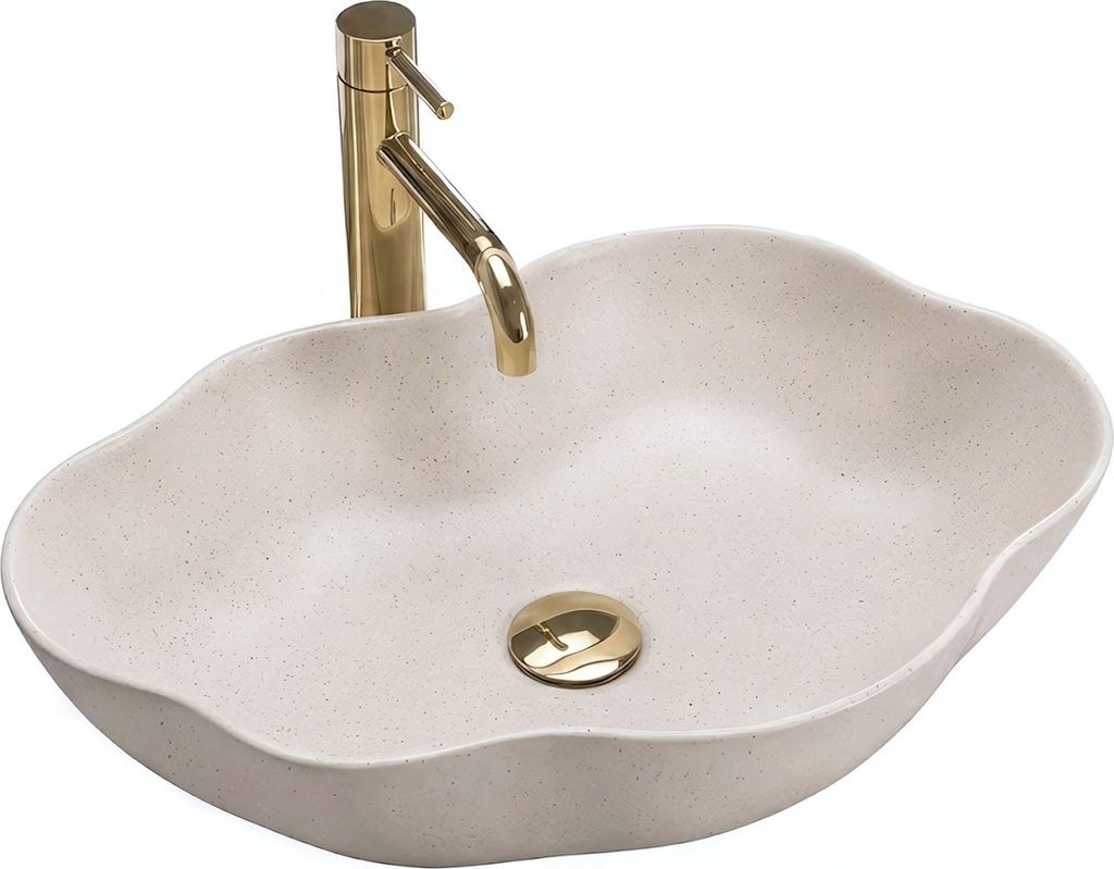 Aufsatzwaschbecken Rea Pearl Warm Beige