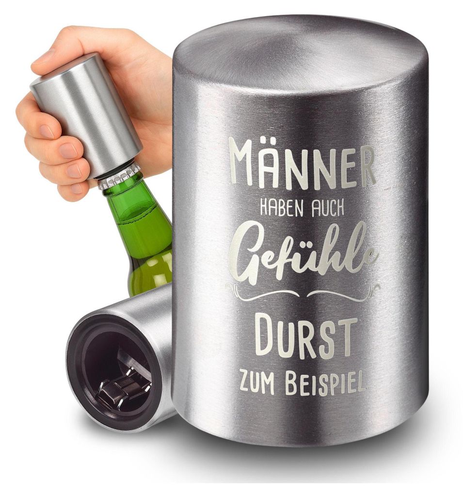 Flaschenöffner Push & Pull - robuster Aluminium Kapselheber Produktbild 