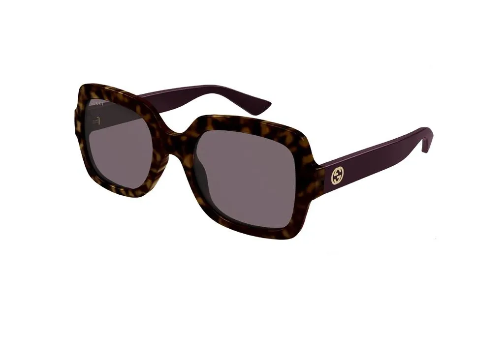 Lunettes de soleil de luxe Havana Gucci GG1337S monture rectangulaire