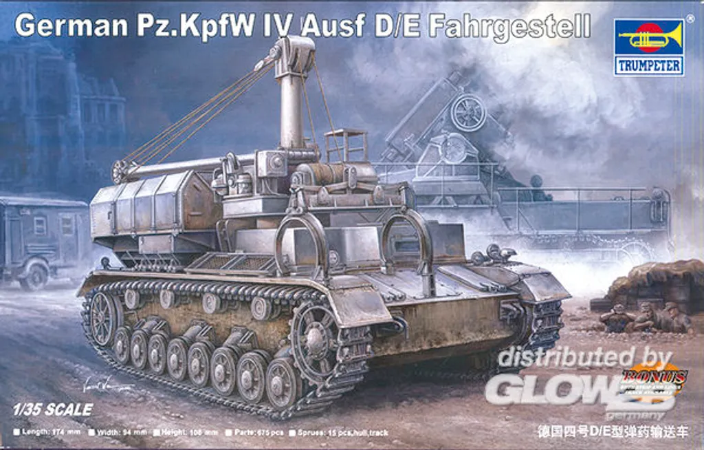 Trumpeter 00362 Pz.Kpfw IV Ausf. D/E Fahrgestell 1:35 Maquette Char