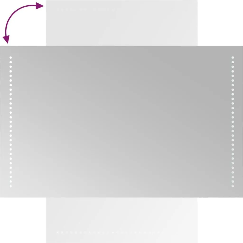 Specchio LED vidaXL 50x80 cm IP65 | Specchio Bagno USB Alta Qualità - 7
