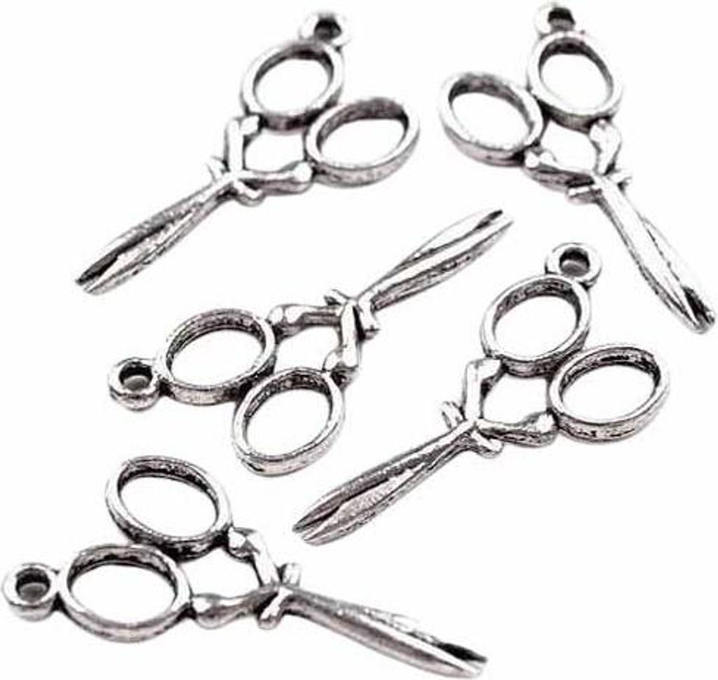 Zawieszka metalowa nożyczki 13x30mm - 5 szt Zdjęcie produktu 
