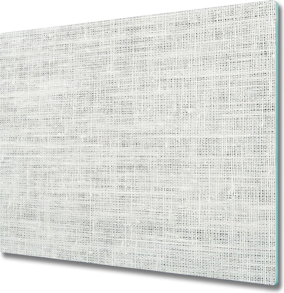 Glas Herdabdeckplatte 60x52 cm Spritzschutz Glasabdeckplatte Schneidebrett Weiße Leinwand