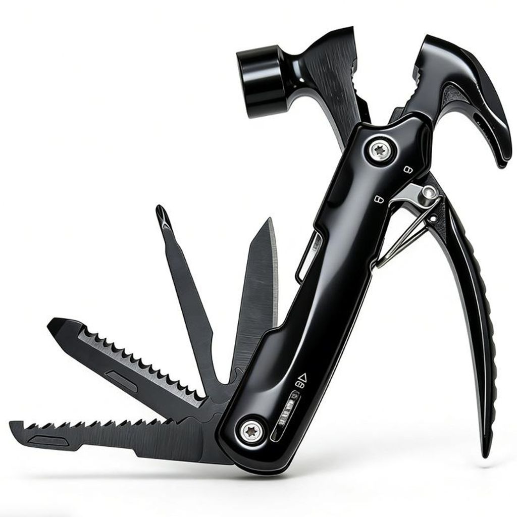 Auto-Notfallhammer mit Fensterbrecher – Kompaktes Edelstahl-Sicherheitswerkzeug, tragbares Survival Tool für Auto, Camping, Outdoor & Reisen