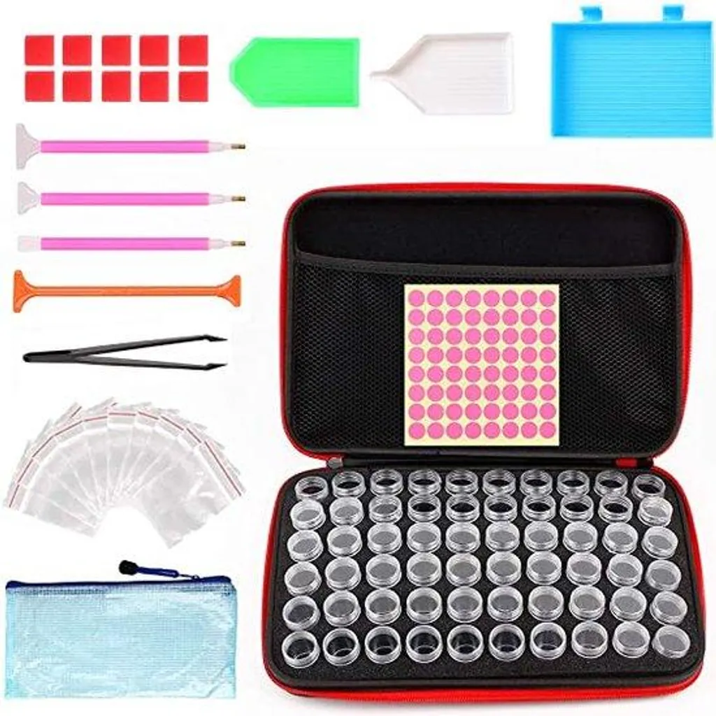 Kit Peinture Diamant 5D Complet avec Accessoires et Boîte de Rangement