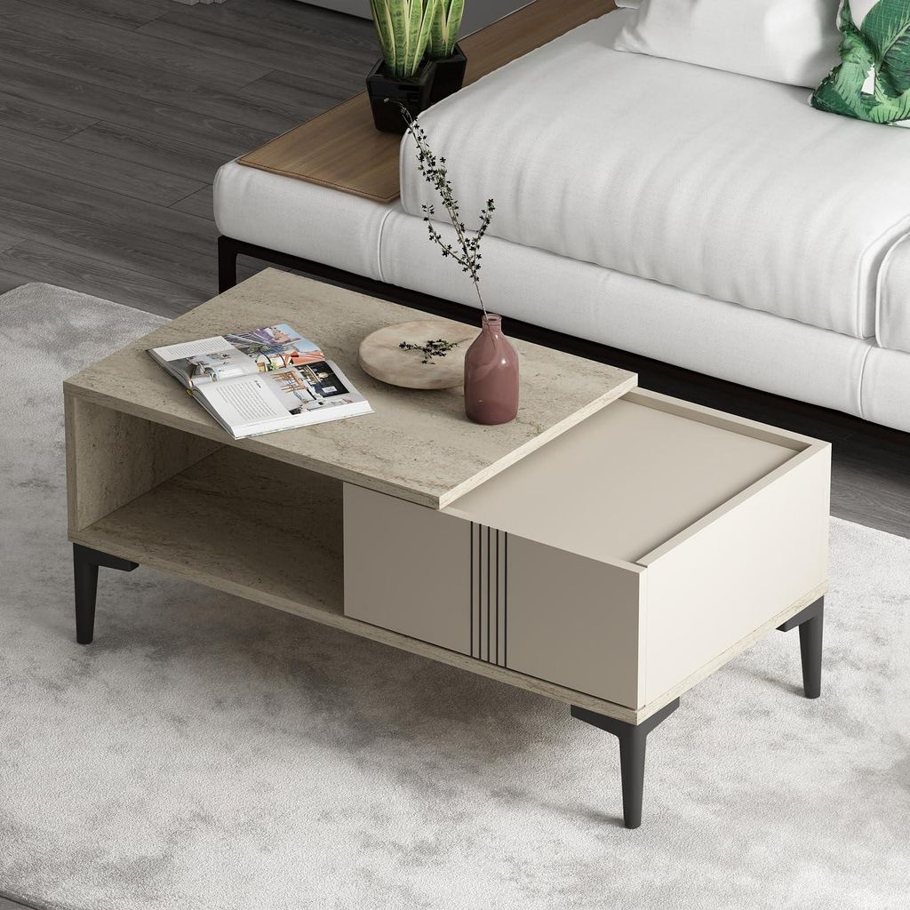 HOMIDEA Modena Couchtisch 90 cm - Rechteckiger Produktbild 