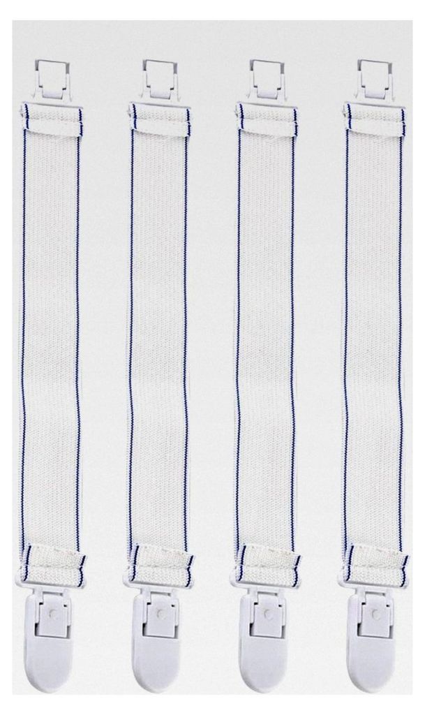 4 Stück Bettlakenspanner, Verstellbare, Elastische Clips für Bettlaken, Eckhalter, Gurte, Bezugshalter für Couch und Sofa, Matratzenhalter, Wäs...