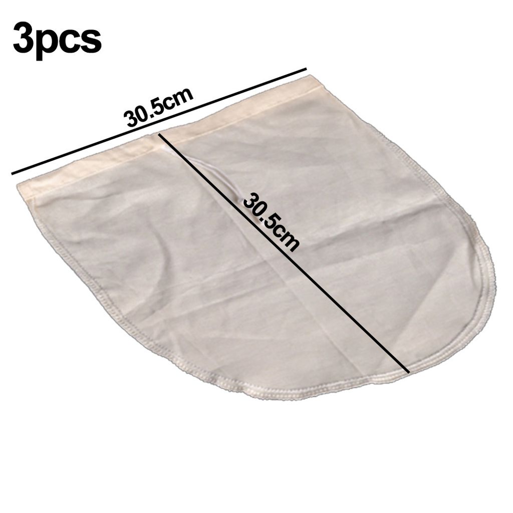 KEWUF 6 Stück Passiertücher Wiederverwendbar - Nussmilchbeutel Mit Kordelzug 20x30cm