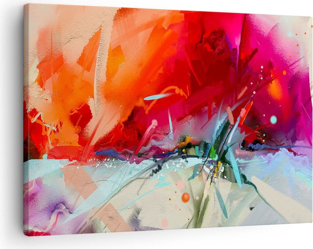 Bild auf Leinwand - Leinwandbild - Abstraktion modern - 70x50cm - Wand Bild - Wanddeko - Wandbilder - Leinwanddruck - Bilder - Kunstdruck - Wanddek...
