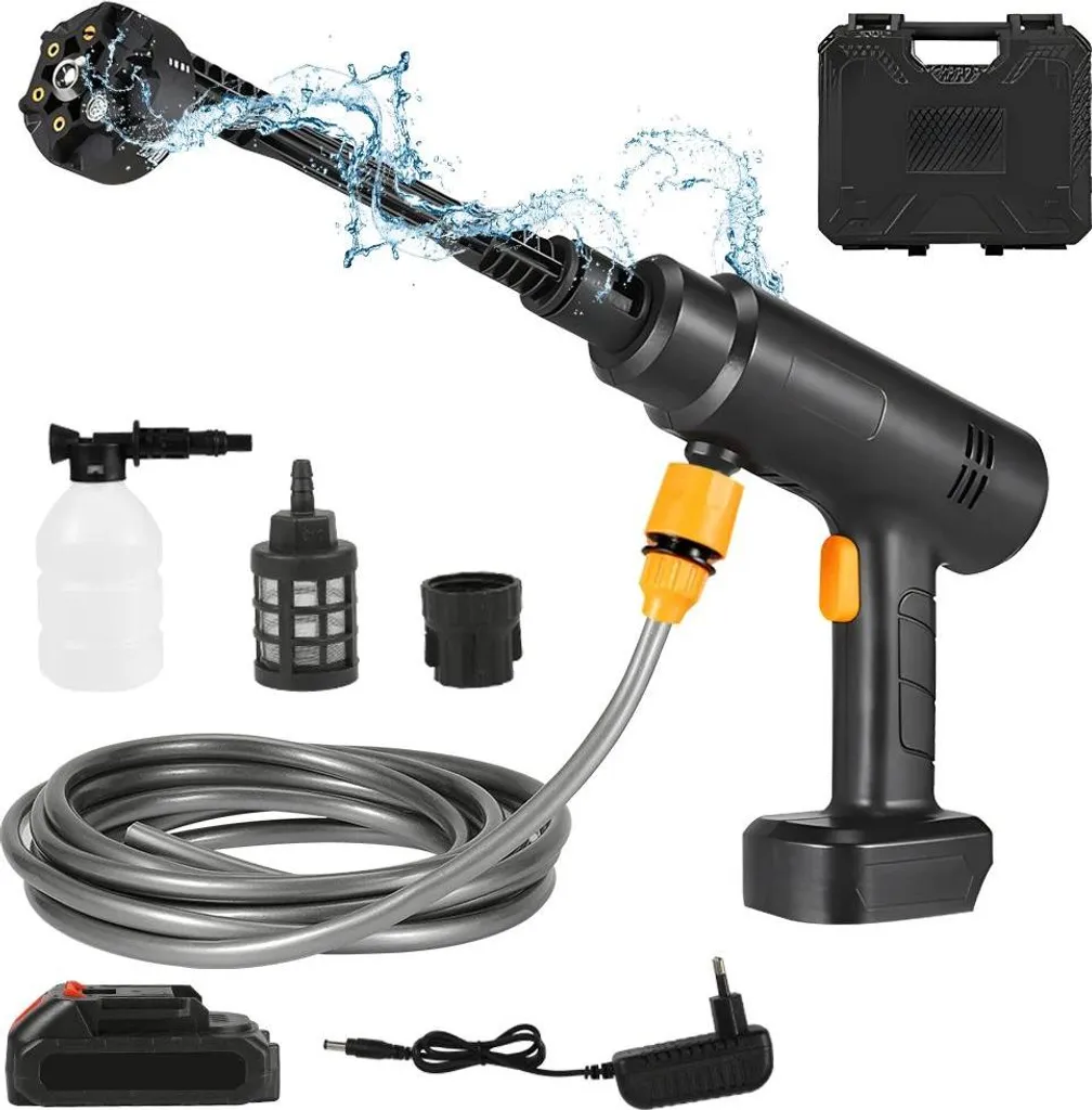 Idropulitrice a Batteria Portatile 21V: Pulizia Auto e Giardino Senza Fili