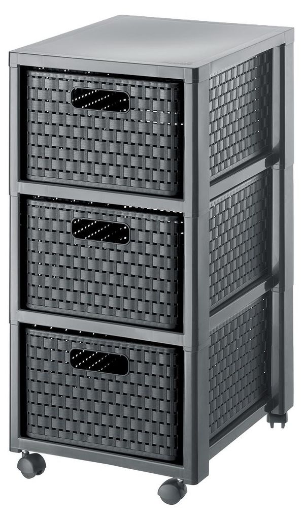 Rotho Rollcontainer Country 3x18L - Schubladenturm 37,5 x Produktbild 