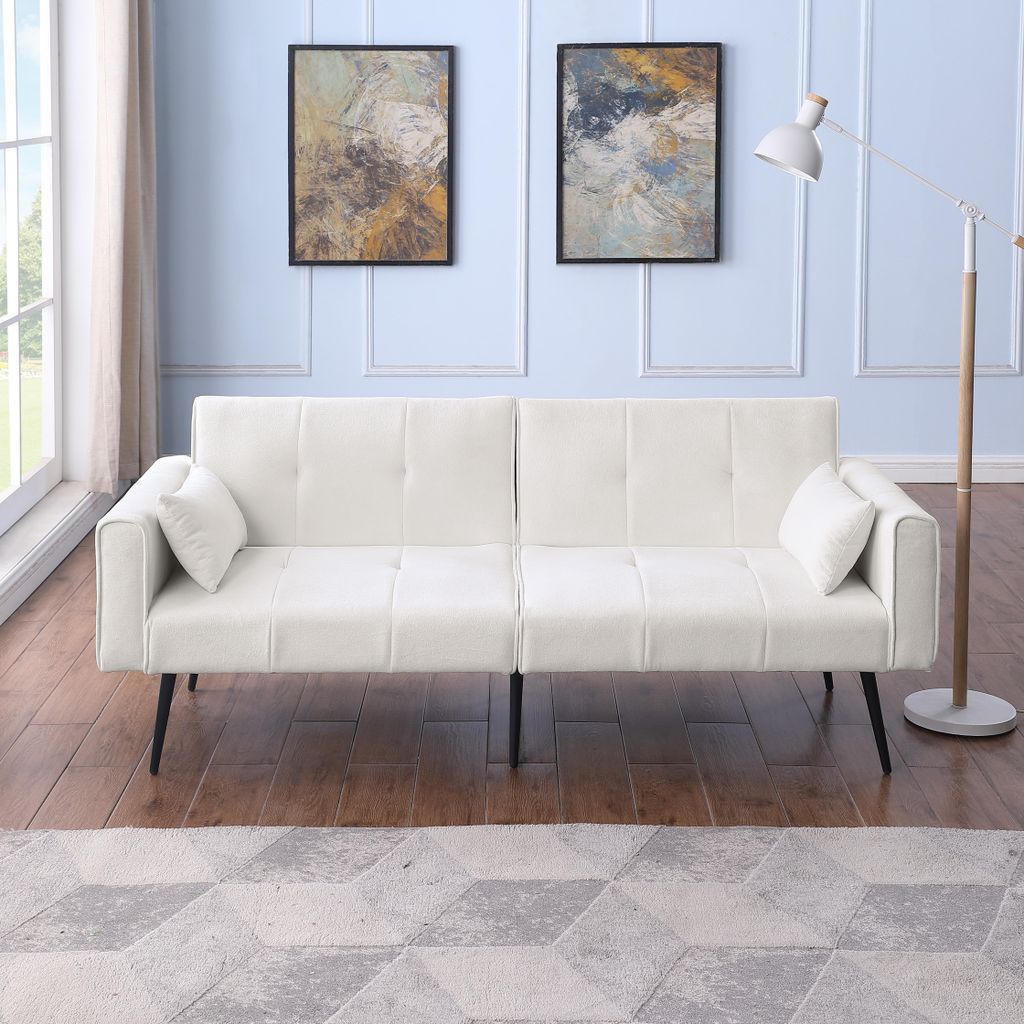 Futon Sofa Bed, Modern 68" Futon Couch Convertible to Bed, Sleeper Living Room Furniture futon set - Fits Small Spaces