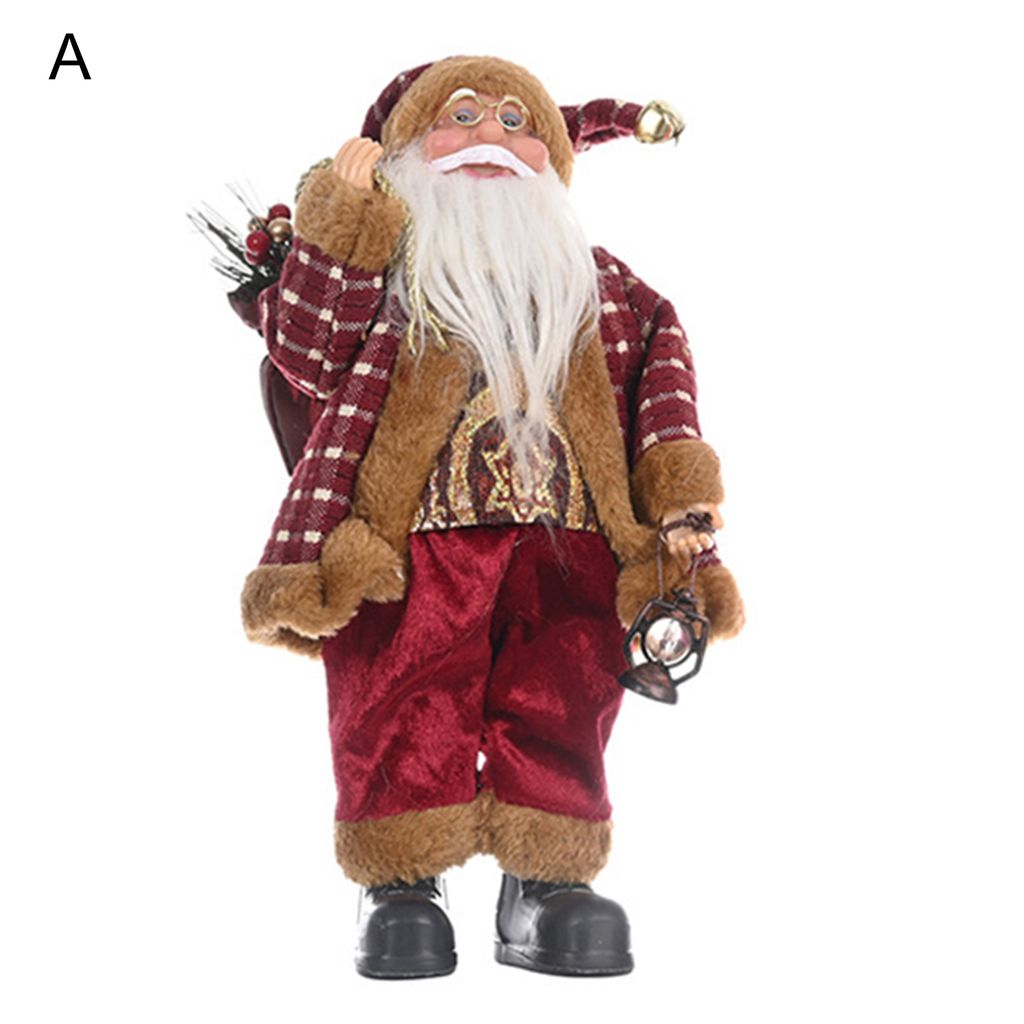 Santa Figuren dekorative lustige Premium -Weihnachts -Ornament Santa Statuen für Zuhause-A