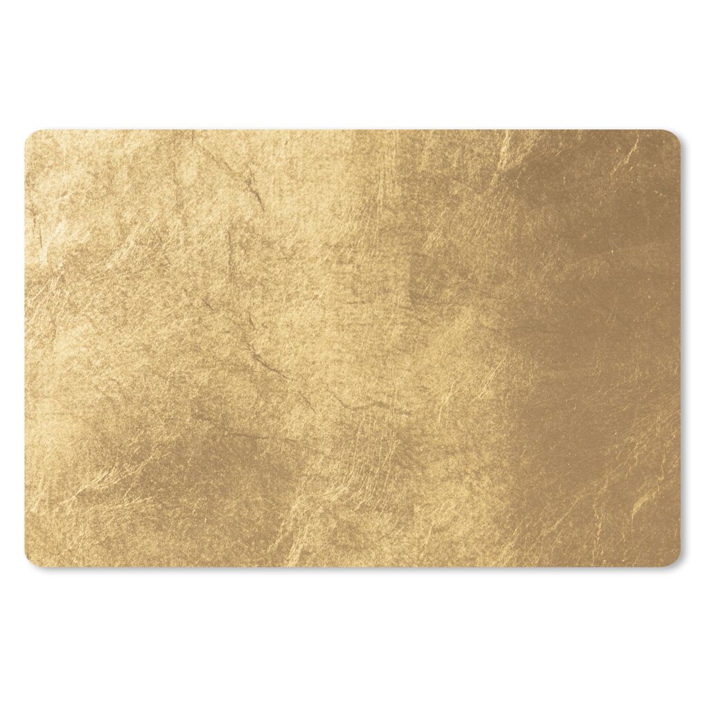 MuchoWow Schreibtischunterlage Licht fällt auf eine goldene Wand 60x40 cm - XXL Mauspad - Großes Mauspad