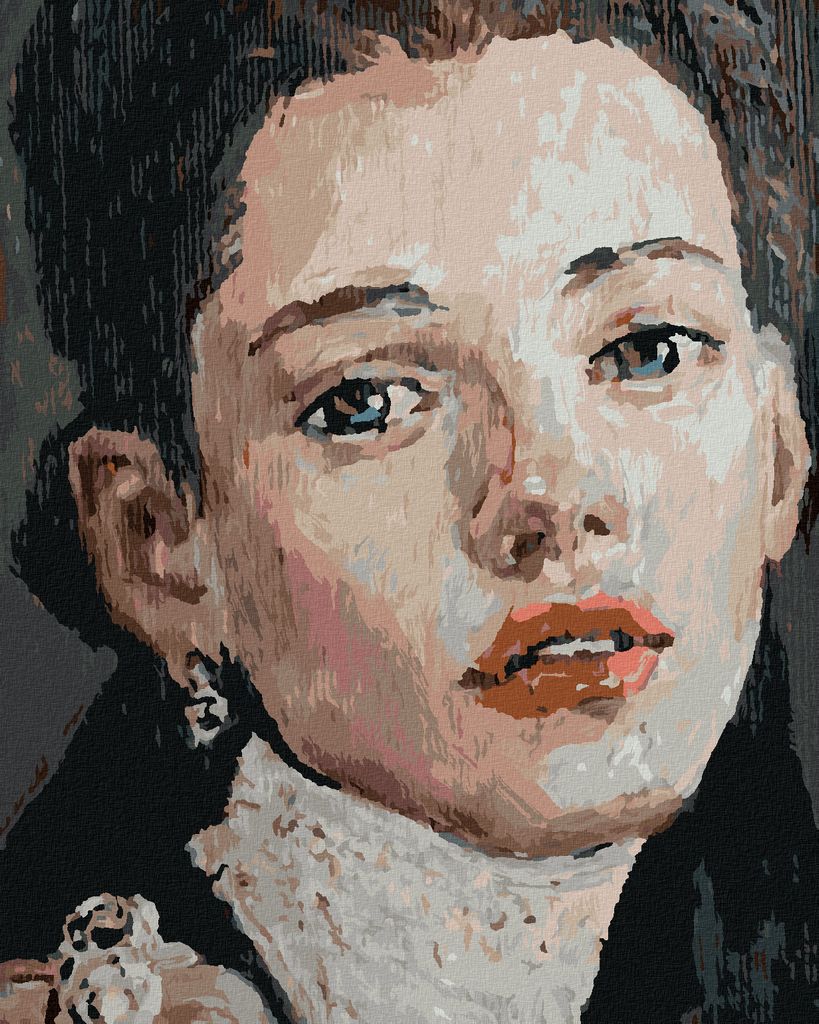 Zuty - Malen nach Zahlen - GEMALTE FRAU MIT STECHENDEN AUGEN, 40x50 cm, ohne Keilrahmen