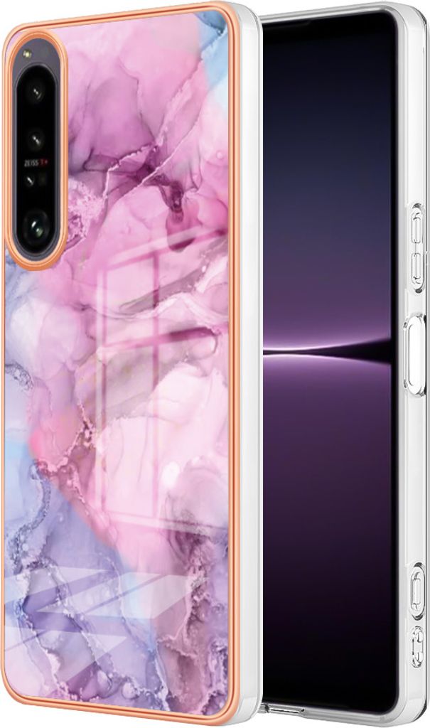 Sony Xperia 1 IV Hülle, Muster Dünn TPU Silikon Stoßdämpfer Bumper Schutzhülle für Sony Xperia 1 IV Pink
