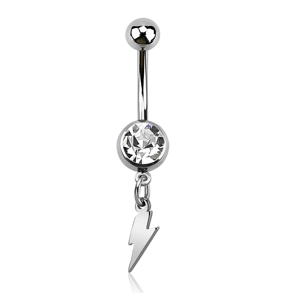 Bauchnabelpiercing Titan Clicker - Hypoallergen Mit Zirkonia Steinen