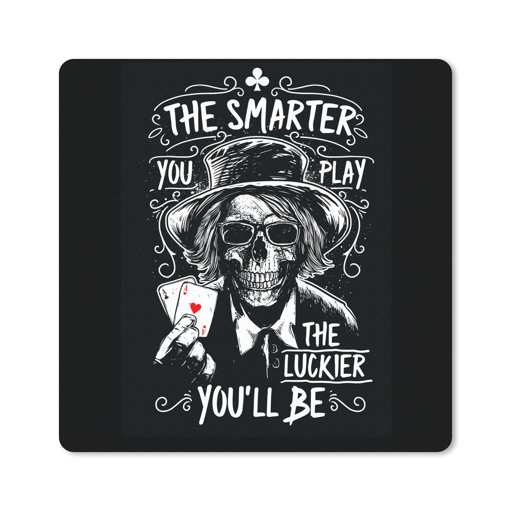 MuchoWow Mauspad Mousepad Mancave - Spielkarten - Retro - Schwarz - Weiß 30x30 cm - Mousepads - Maus Mat - Pad - Mausunterlage - Gaming