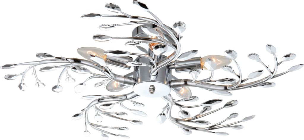 Globo Lighting Deckenleuchte Metall verchromt, 5x E14