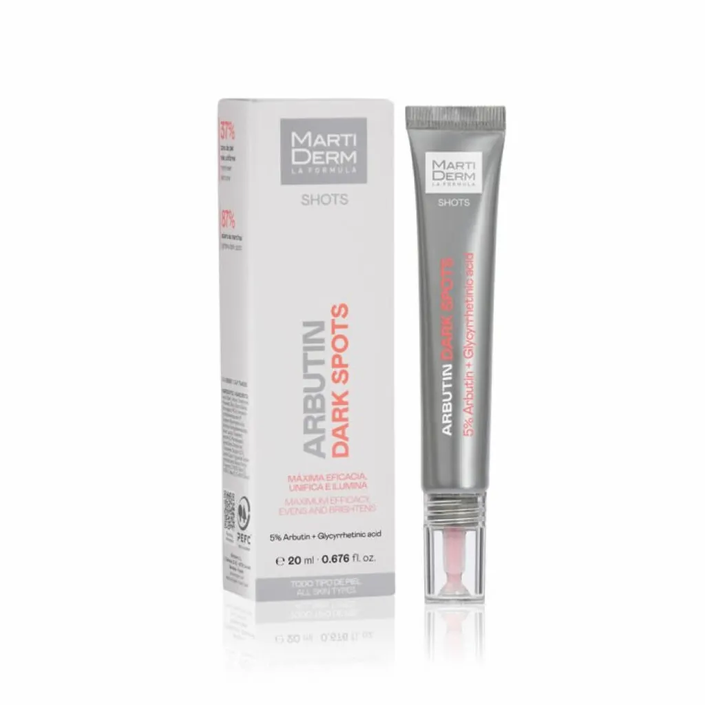 Éliminez les Taches Brunes avec Martiderm Shot Arbutin Gel Crème 20ml