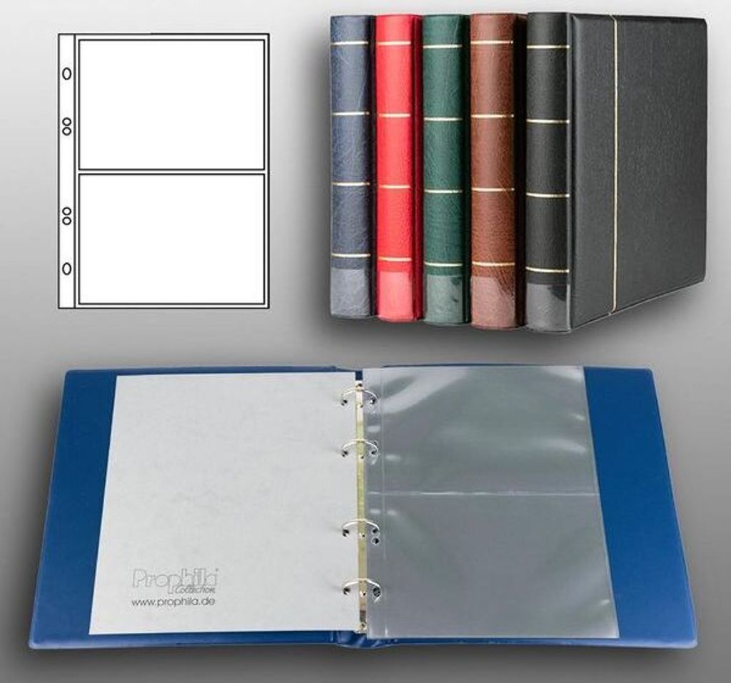 Prophila Collection Postkarten-Album (blau) mit 20 Hüllen Produktbild 
