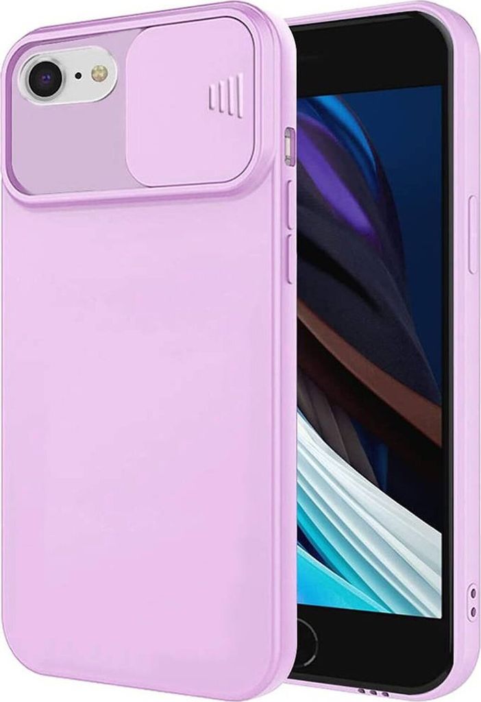 cofi1453 360 Grad Schutz CamShield Silikon Cover Case Slim Handyhülle Schutzhülle mit Kameraschutz Kameraabdeckung kompatibel mit iPhone SE 202...