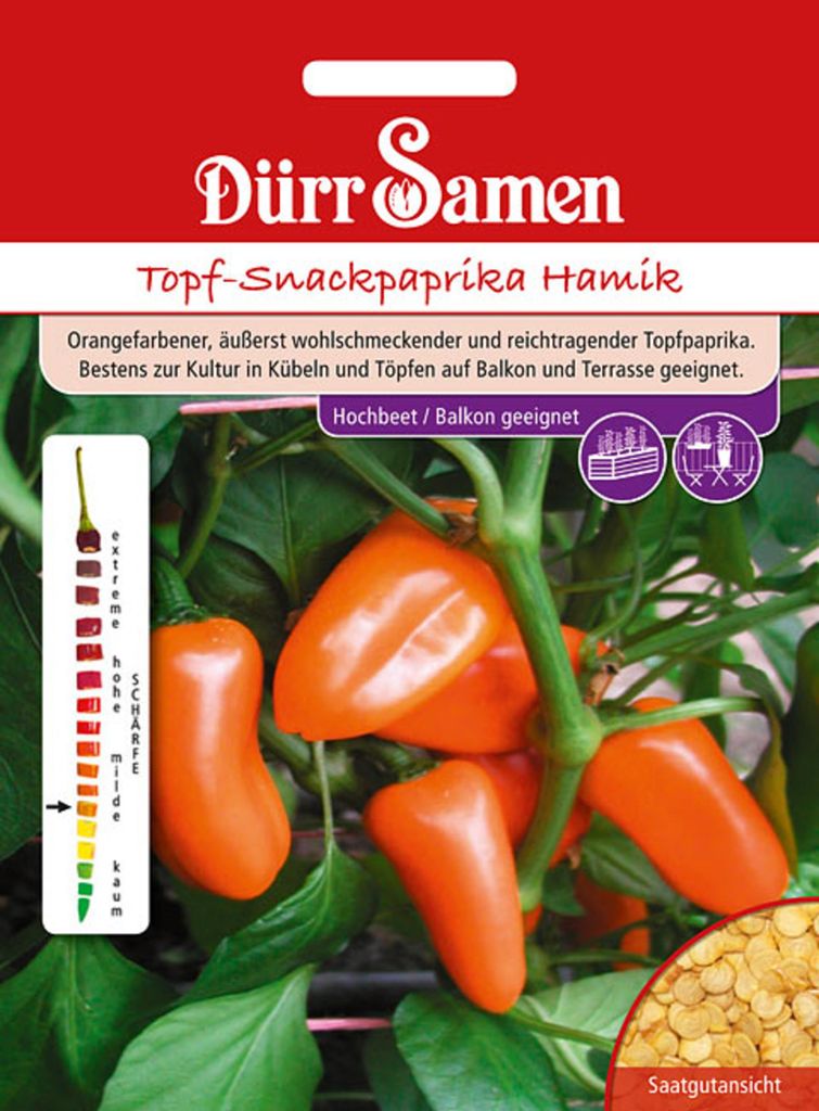 Dürr-Samen - Topf-Snackpaprika Hamik - Saatgut - 4278 Produktbild 