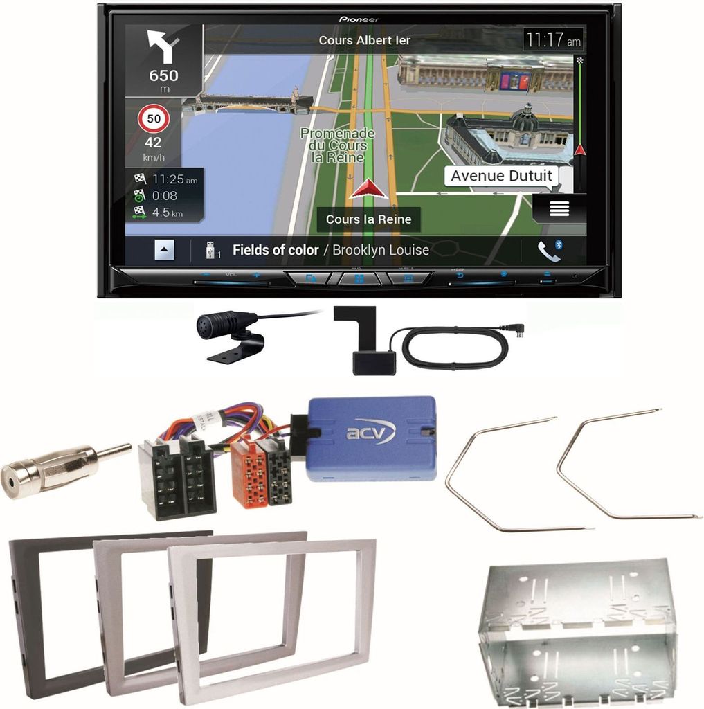 Pioneer AVIC-Z930DAB Navigation Einbauset für Opel Omega B Meriva A Agila Vivaro