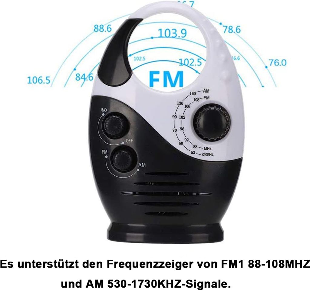 Wasserdichtes Duschradio,mit einstellbarer Lautstärke Produktbild 4