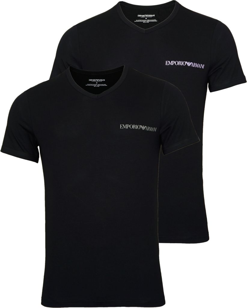 Emporio Armani Herren-T-Shirt, schwarz, 111849-4R717-07320 L